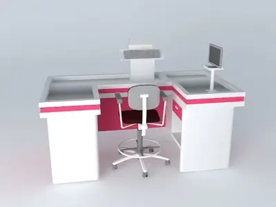 Kit514 Caixa Comercial check out Mercado por Alex Marques Free 3D model