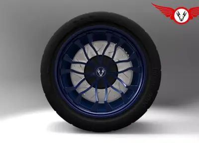 Hurricane car tire Free 3D model