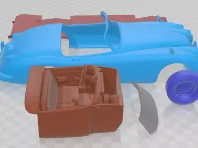 Jaguar XK150 Roadster 1957 Printable Car 3D print model