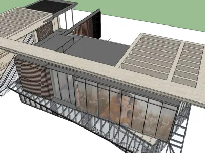 commercial building 3d model of shopping mall 3D model