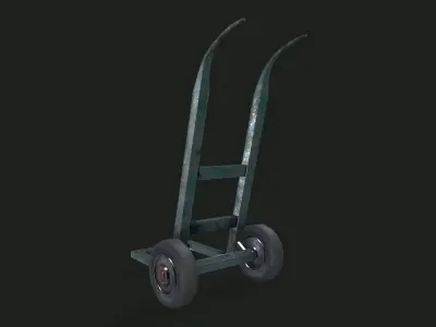 Trolley Cart Low-poly 3D model