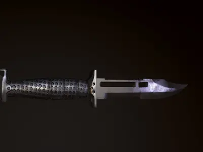 Combat Knife Low-poly 3D model