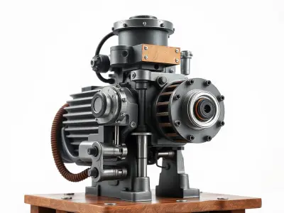 Industrial Compressor D Model Pack Low-poly 3D model