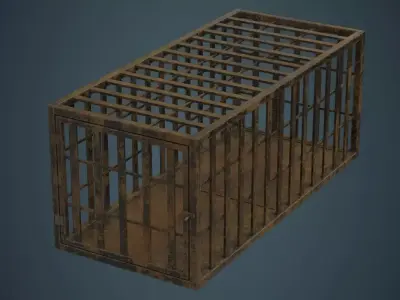 Cage 1C Low-poly 3D model