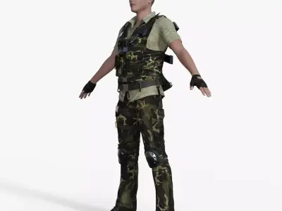 Realistic Soldier 3D model purchase