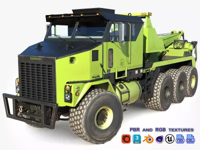 Oshkosh HET Wrecker Low-poly 3D model