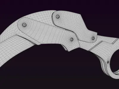 folding knife  3D model