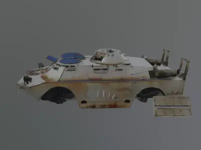 armored car wreck 3D model