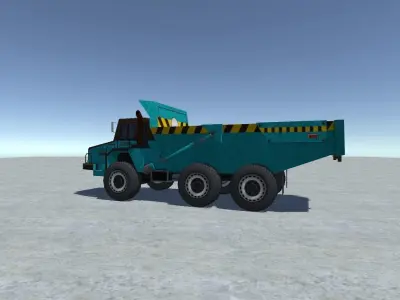 Industrial Truck 3 Low-poly 3D model