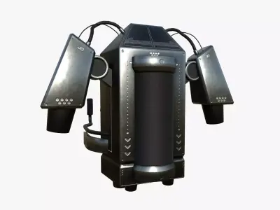 Jetpack G07 Steel - SciFi Character Design Low-poly 3D model