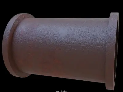 low poly pipes set pipe 3D Model Pack