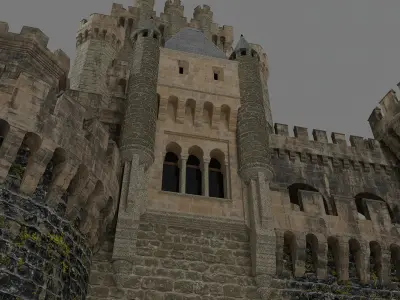 Spanish Castle Butron Low-poly 3D model