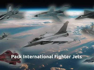 Pack International Fighter Jets 3D model