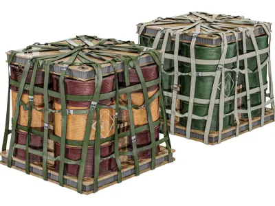 Air Drop Fuel Tanks  Pack Low-poly 3D model
