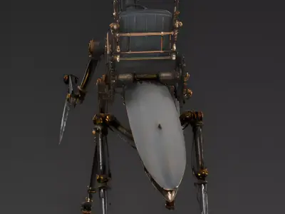 Scythe Strider Mechanical Mantis 3D Model Low-poly 3D model