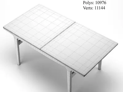 Dining Table Vintage Danish Teak Model 169 3D model