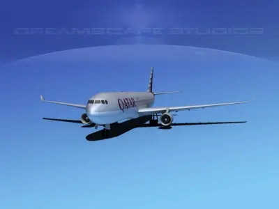 Airbus A330-300 Qatar  3D model