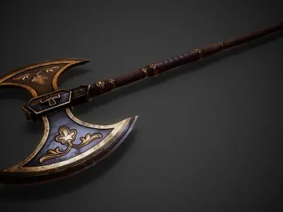 Vehemence - Inquisitor Battle Axe Low-poly 3D model