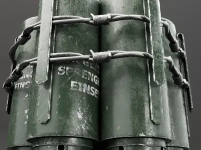 Anti-Tank Grenade shaded Maya 3D model