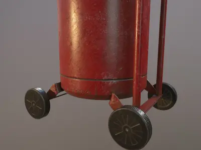 2 Version Waste Oil Drain Tank Gallon Extractor game ready Low-poly 3D model