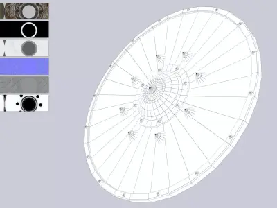 Viking shield Low-poly 3D model