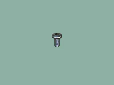 Collection of Steel Stained M3 to M12 Bolt Allen Pan Head 3D Model Pack