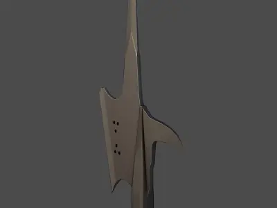  Halberd Polearm Low-poly 3D model