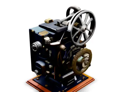 Vintage Film Projector 3D Model Low-poly 3D model