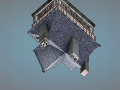 Gothic Medieval Mansion - Grand Fantasy Estate Low-poly 3D model