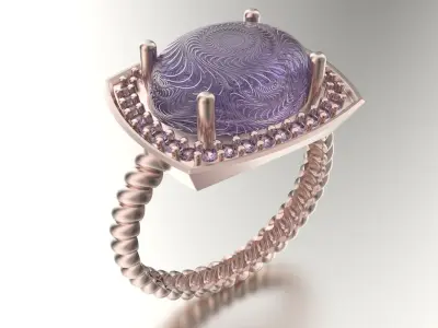traditional women ring 3D print model purchase