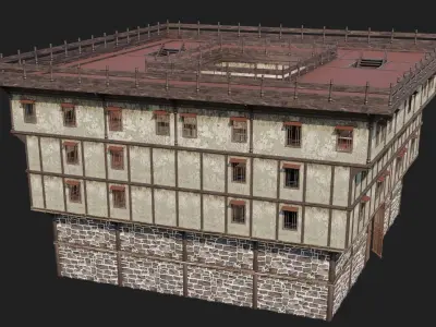 Medieval Castle 01 - 4K Textures Game Ready Low-poly 3D model