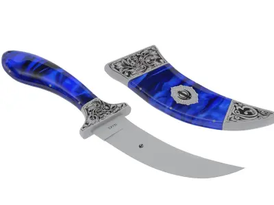 Kirpan Sword Low-poly 3D model