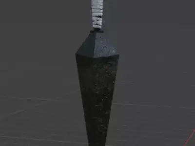 Kunai ninja weapon Low-poly 3D model