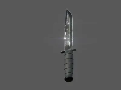 Military K-Bar Knife Army Knives Low-poly 3D model