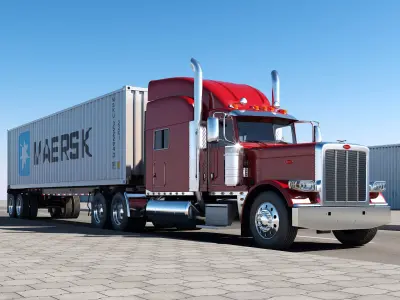 Peterbilt 389 Container 3D model