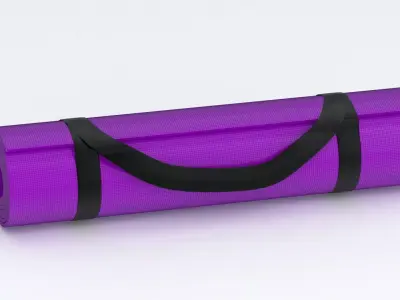 Yoga Mat purple 3D model