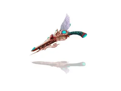 Angel Gun Low-poly 3D model