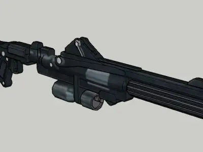 Star Wars DC-15A Low-poly 3D model