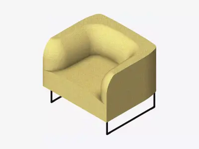 Furniture - Chair - Contemporary - Line - Type 2 Low-poly 3D model