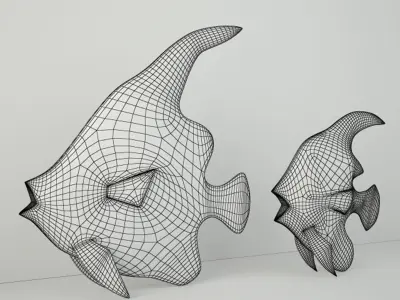 Brass Angel Fish 3D model