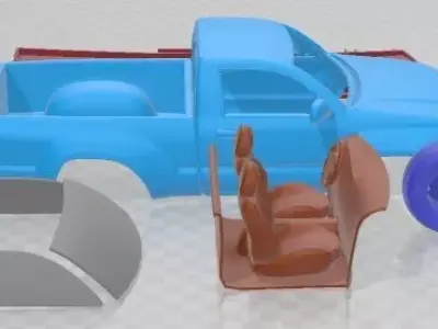 Toyota Tacoma RegularCab 2011 Printable Car 3D print model