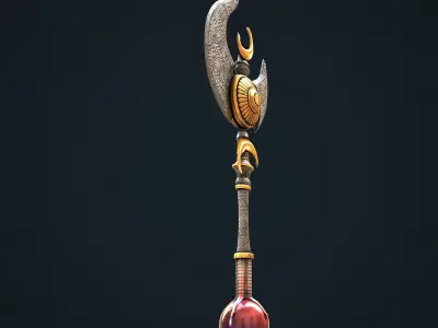 Stylize Battle Axe  Low-poly 3D model