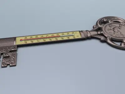 Antique Room Thermometer 3D model