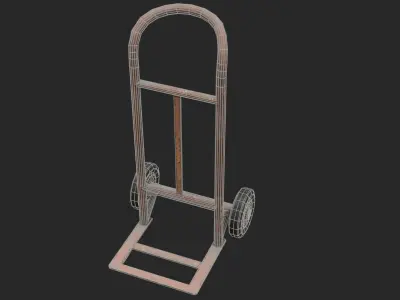 Hand Truck Low-poly 3D model get