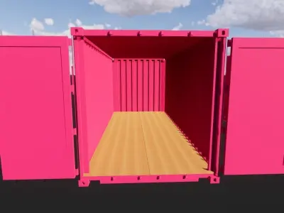 Container Standard ISO 20 and 40 Foot 3D model