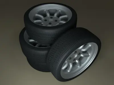 Car Wheel 3D model by vlad-cius