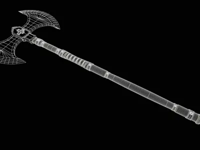 Vehemence - Inquisitor Battle Axe Low-poly 3D model