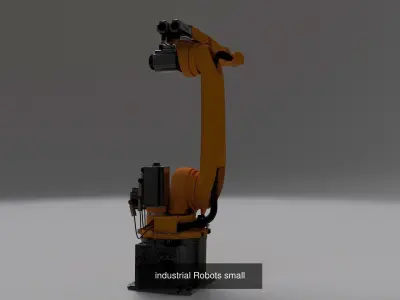 4 industrial Robots and 4 differents head 3D Model Pack