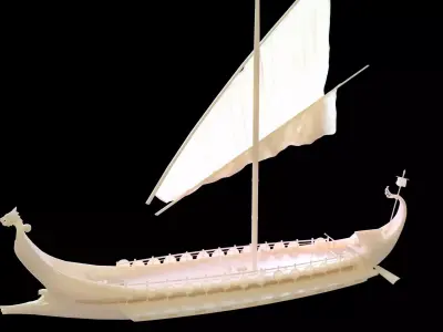 Byzantine Dromon Warship 3D print model