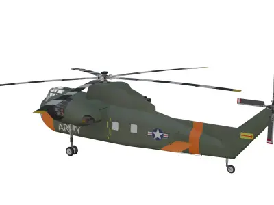 Sikorsky CH37 Mojave Low-poly 3D model